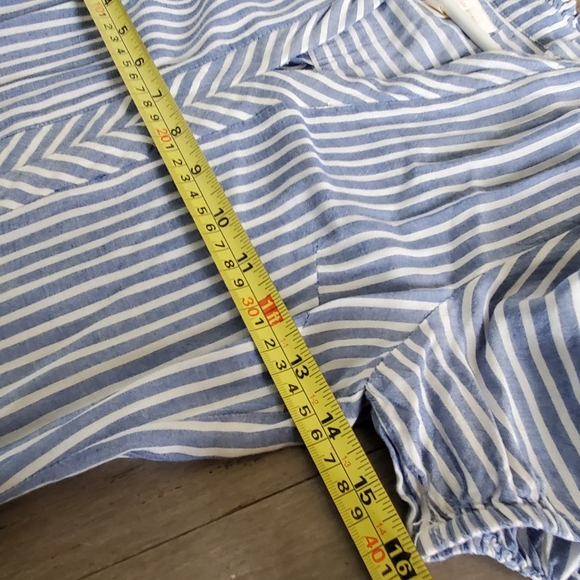 NWOT Monteau Tie-waist Midi Dress Vintage Striped Blue & White - Size Sm… - Picture 9 of 11